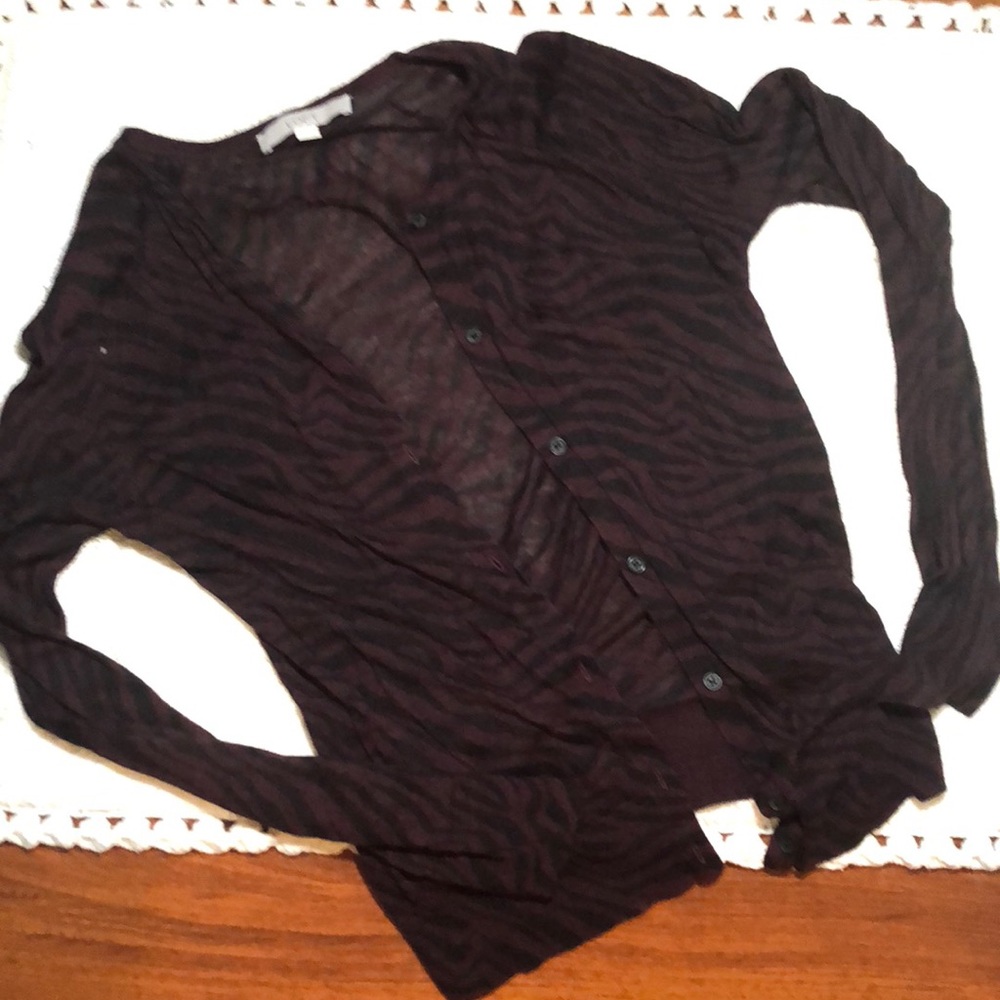 Loft animal print cardigan
